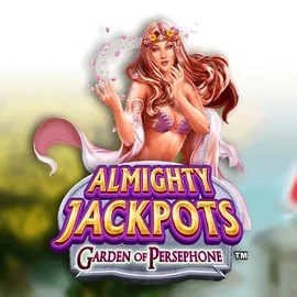 Almighty Jackpots: Garden of Persephone slot logo by Novomatic at 711 Casino